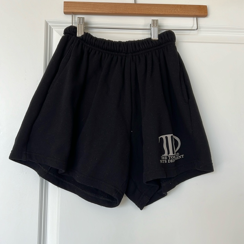 Taylor Swift Tortured Poets Department Black Shorts